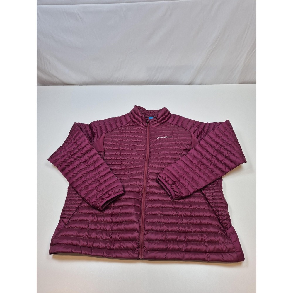 Eddie Bauer Jacket Womens 2XL Purple EB800 Down First Ascent Lightweight Puffer